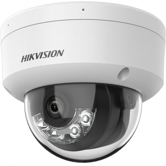 Camera supraveghere IP dome 8 megapixeli Hikvision DS-2CD1183G2-LIUF(2.8MM) , Smart Hybrid cu LED alb si IR max 30 m, lentila 2.8 mm, slot card, microfon, PoE-big