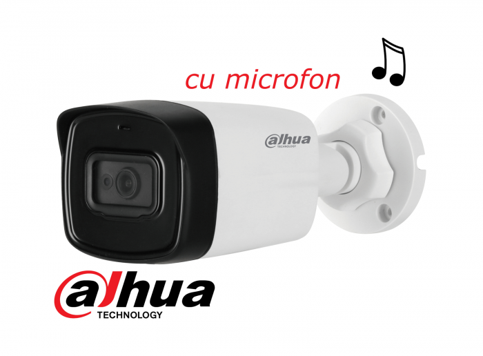 Camera de exterior DAHUA 4 Megapixeli HDCVI HAC-HFW1400TL-A, cu microfon-big