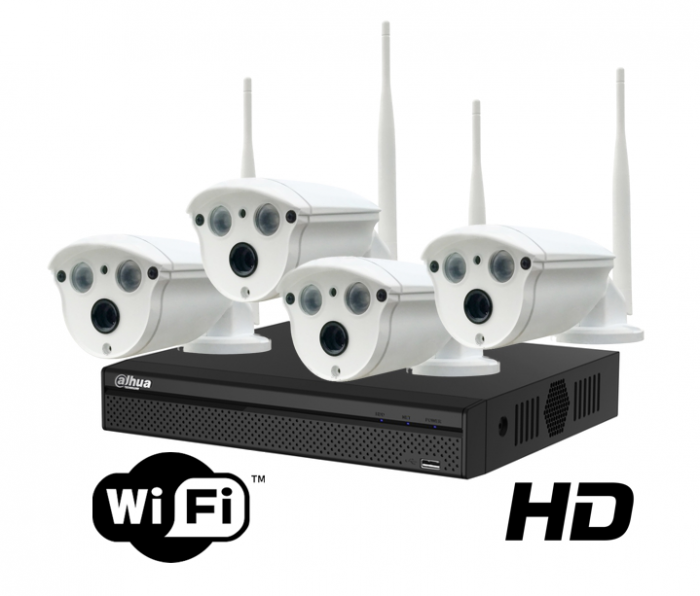 Kit wireless DAHUA IP HD 2 Megapixeli supraveghere exterior Pro ve04IP2m_A-big