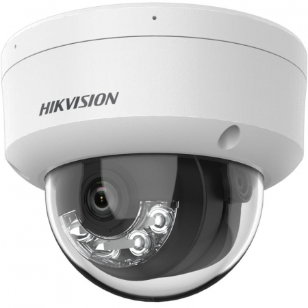 Camera supraveghere IP dome 8 megapixeli Hikvision DS-2CD1183G2-LIUF(2.8MM) , Smart Hybrid cu LED alb si IR max 30 m, lentila 2.8 mm, slot card, microfon, PoE