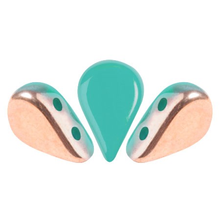 Margele Par Puca Amos opaque green turquoise