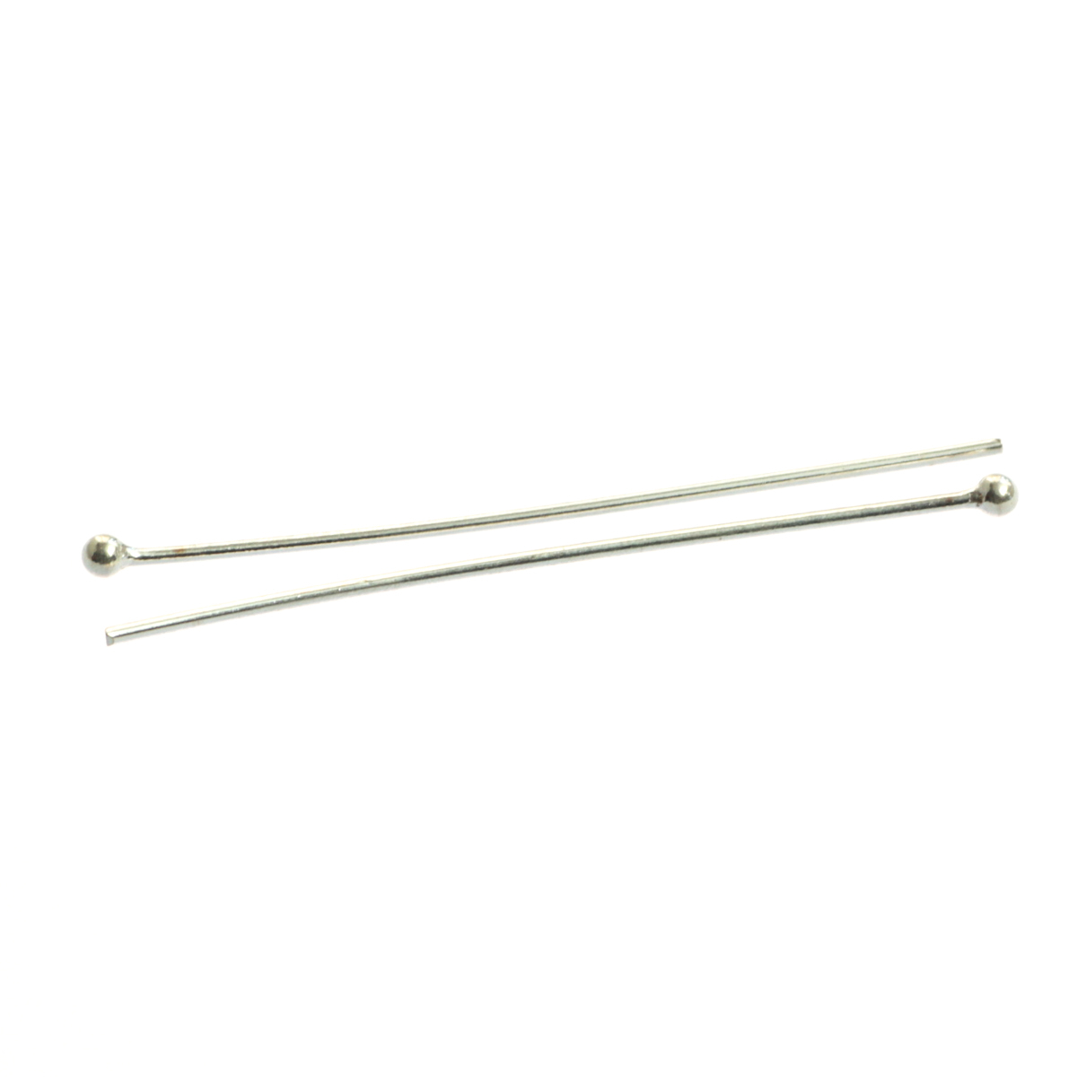 Ac cu bila, argint 925, lungime 55 mm, grosime 0.8 mm, diametrul bila 2 mm [2]