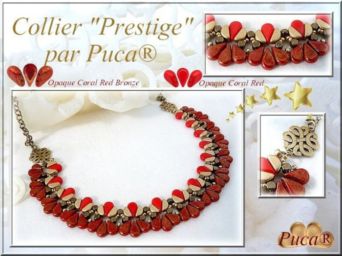 Margele Amos Par Puca 5 X 8 mm Red Metalic Mat [2]