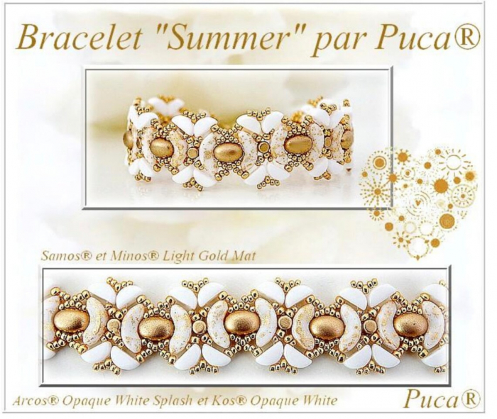 Margele Arcos Par Puca 5 X 10 mm Frost Tangerine [4]