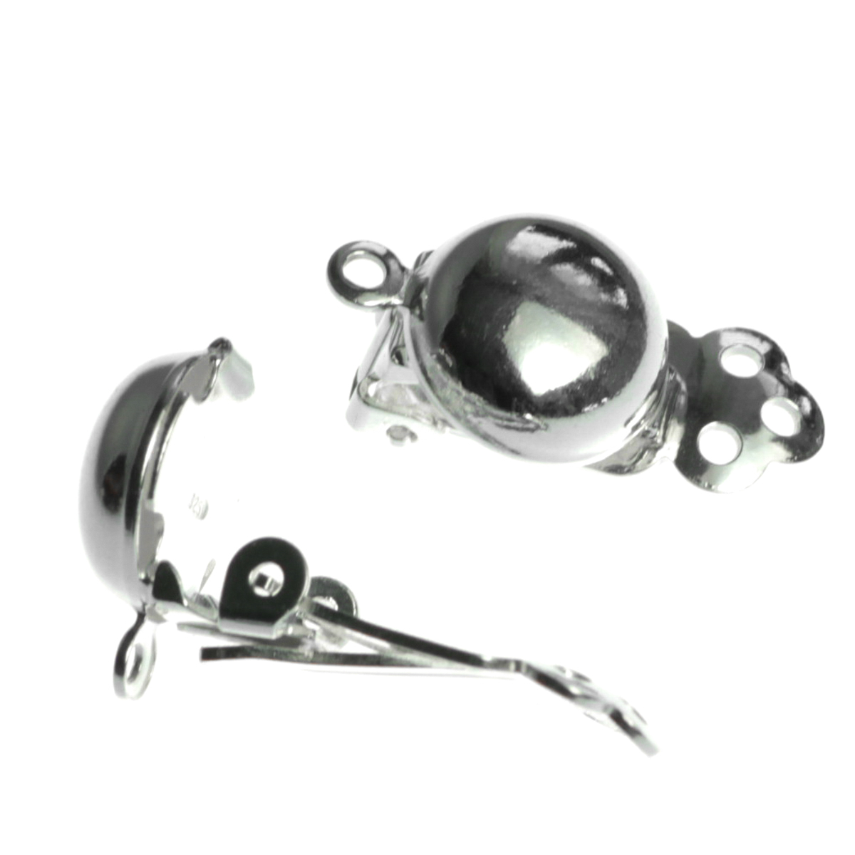 Baza cercei clips, argint 925, diametrul 10 mm [2]