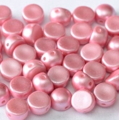 Cabochon 6 mm Pastel Pink 2hole [1]
