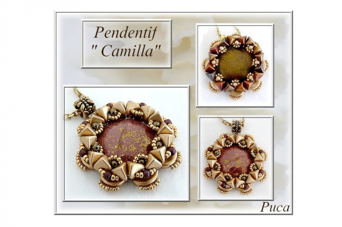 Margele Cabochons 14 mm pastel light brown coco [5]
