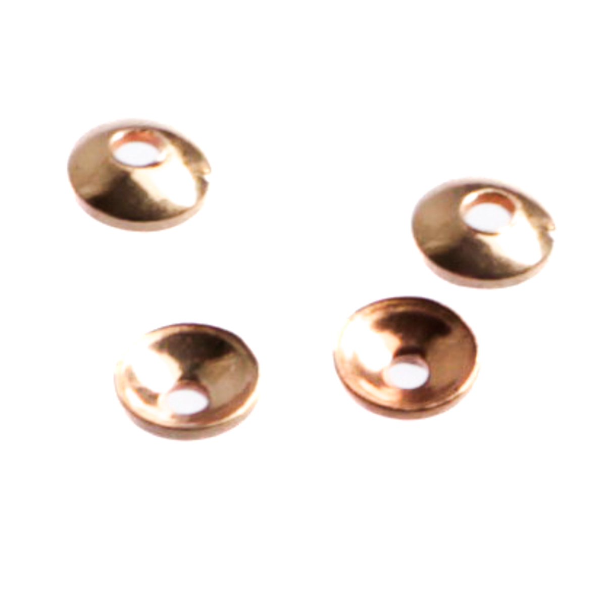 Capacele, argint 925 placat cu aur roz, grosime 0.5 mm, diametrul 3 mm [2]