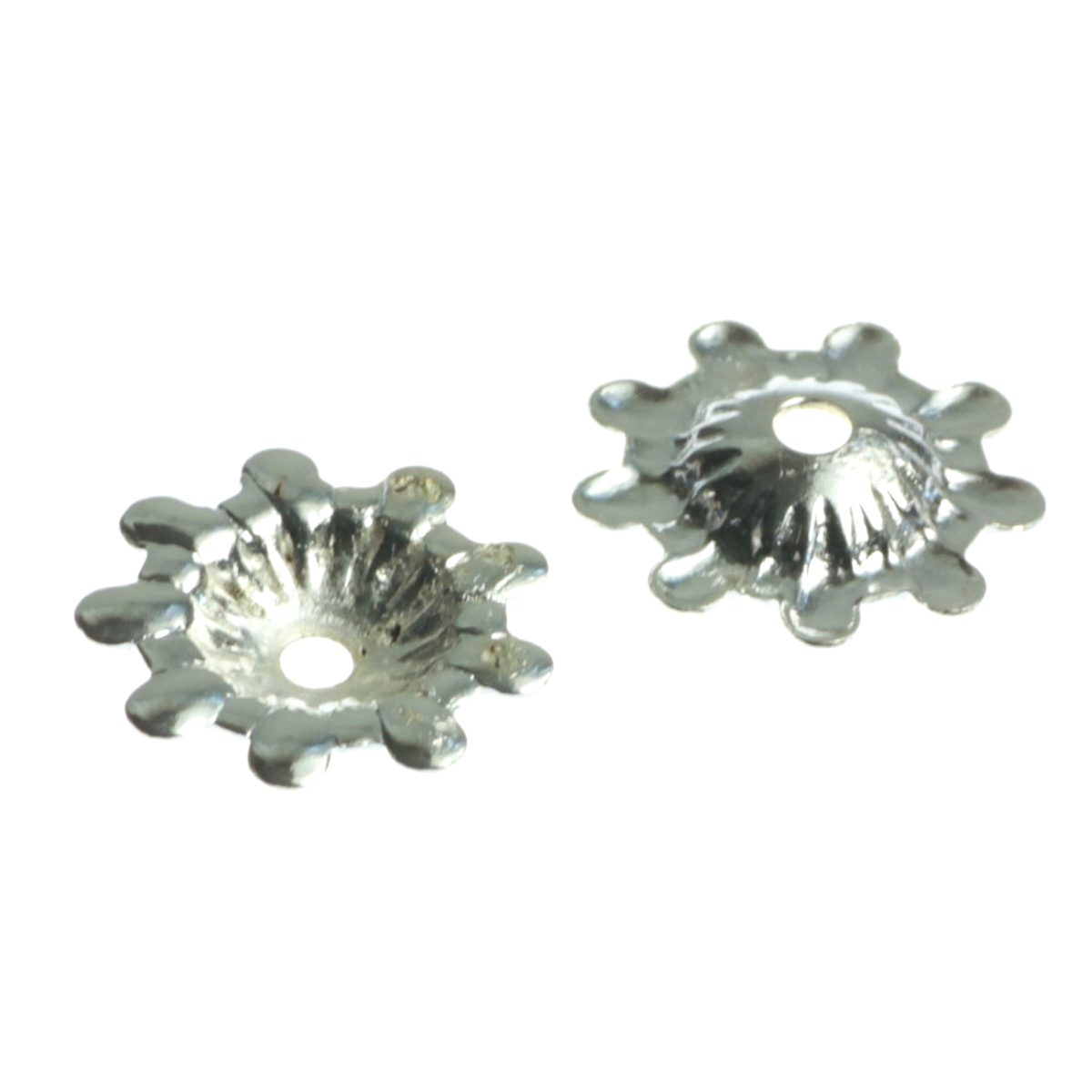 Capacele floare, argint 925, grosime 0.5 mm, diametrul 12 mm [2]