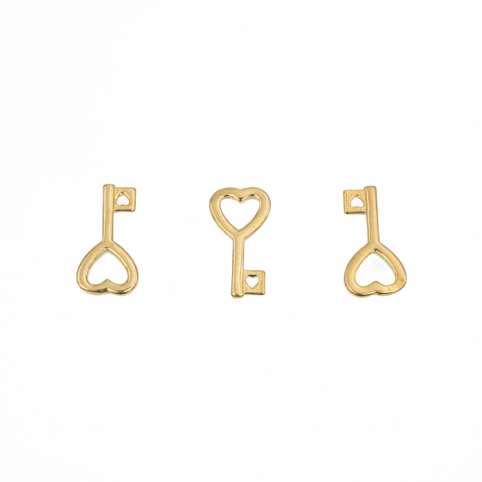 Charm cheita, argint 925 placat cu aur, lungime 12 mm, latime 6 mm, grosime 1.5 mm [3]