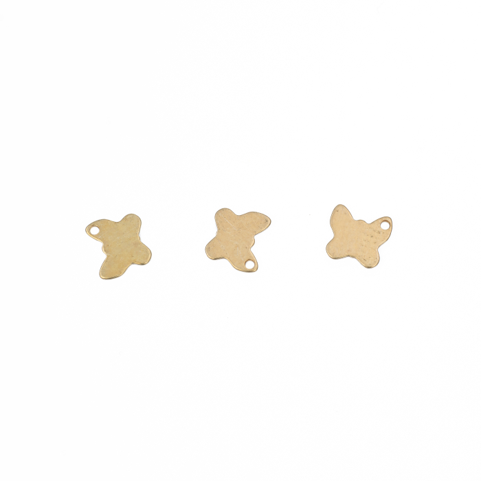 Charm fluturas, argint 925 placat cu aur, grosime 0.5 mm, diametrul 5.5 mm [2]