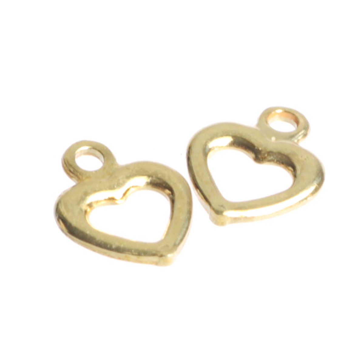 Charm inimioara, argint 925 placat cu aur, grosime 1 mm, diametrul 7.5 mm [2]