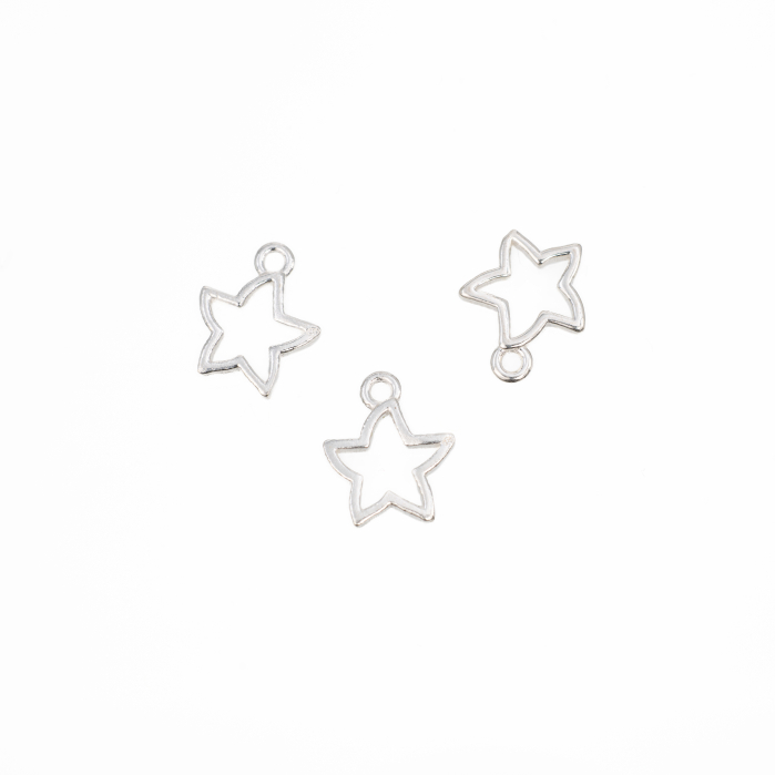 Charm steluta, argint 925, grosime 1 mm, diametrul 10 mm [2]