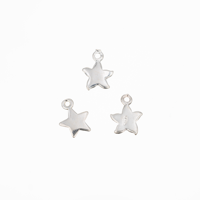 Charm steluta, argint 925, grosime 1 mm, diametrul 8 mm [2]
