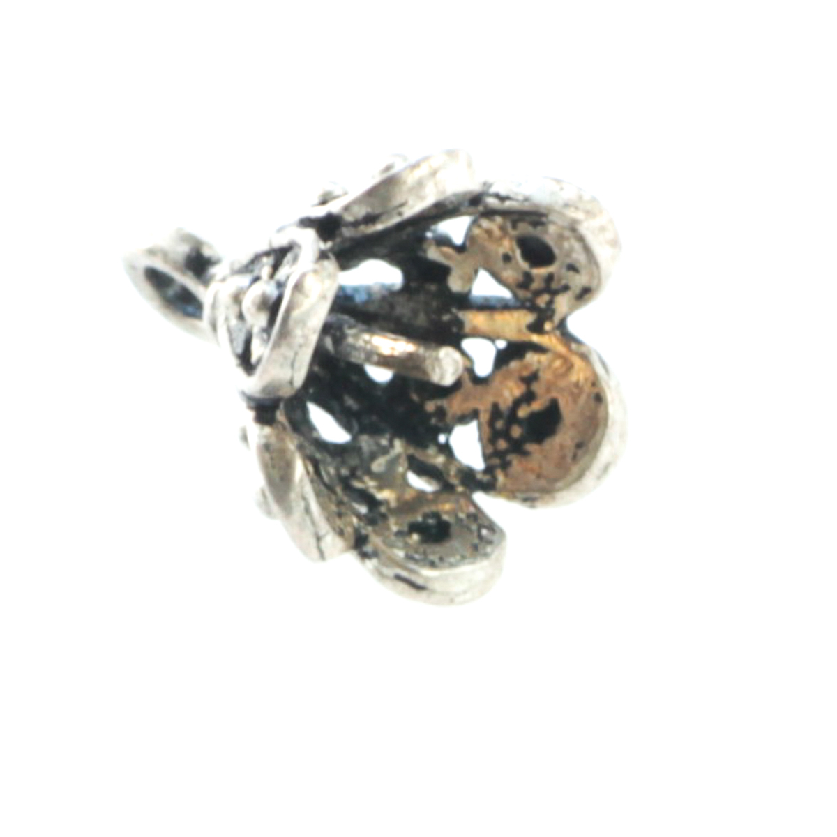 Conuri cu pin in interior, filgram,, argint 925 antichizat, inaltime 11 mm, diametrul 10 mm [2]