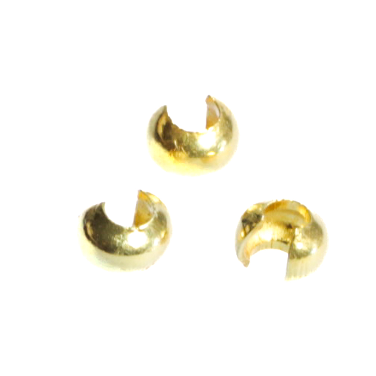 Cover crimp, argint 925 placat cu aur, diametrul 4 mm [2]