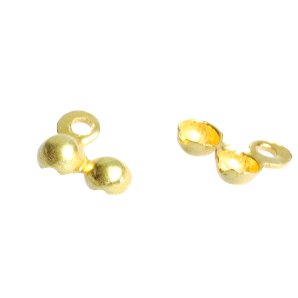 Cover crimp cu anou, argint 925 placat cu aur, diametrul 3 mm [3]