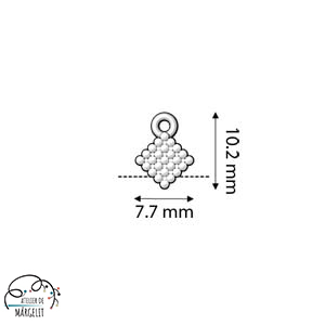 Cymbal FERO pentru margele Silky placat argint antichizat [2]