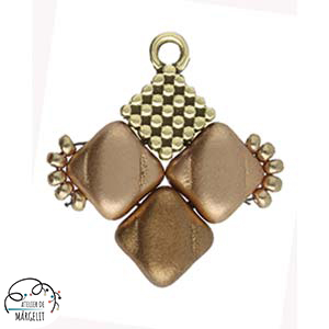 Cymbal FERO pentru margele Silky placat argint antichizat [3]