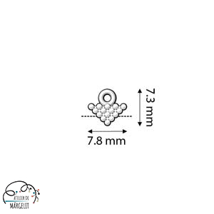 Cymbal KALIVIA pentru margele Silky alama antichizata [2]