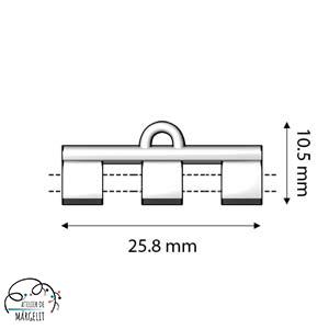 Cymbal PIPERI III pentru margele Tila placat aur 24K [2]