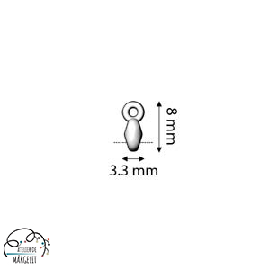 Cymbal VOURKOTI pentru margele Superduo alama antichizata [2]