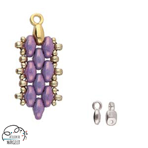 Cymbal VOURKOTI pentru margele Superduo alama antichizata [4]