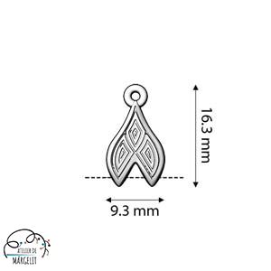 Cymbal TOURLOS II pentru margele Gemduo placat argint antichizat [2]