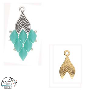 Cymbal TOURLOS II pentru margele Gemduo placat aur 24K [3]