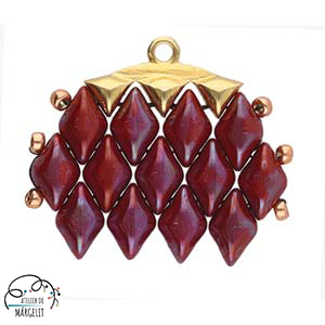 Cymbal VANI III pentru margele Gemduo placat argint antichizat [4]