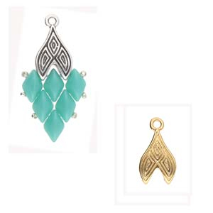 Cymbal TOURLOS II pentru margele Gemduo placat argint antichizat [3]
