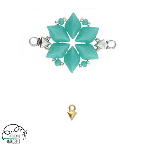 Cymbal KLEFTIKO pentru margele Gemduo placat argint antichizat [4]