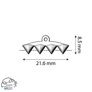 Cymbal VANI IV pentru margele Gemduo placat aur 24K [2]