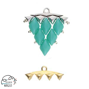 Cymbal VANI IV pentru margele Gemduo placat argint antichizat [4]