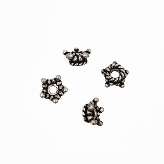 Distantiere, argint 925 antichizat, inaltime 4 mm, diametrul 8 mm [2]