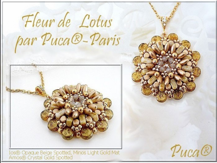 Margele Ios Par Puca 2,5 X 5,5 mm Opaque Mix Amethyst/Gold Ceramic Look [3]