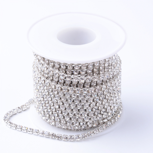 Lant cu stras rhinestone alb cristal [2]
