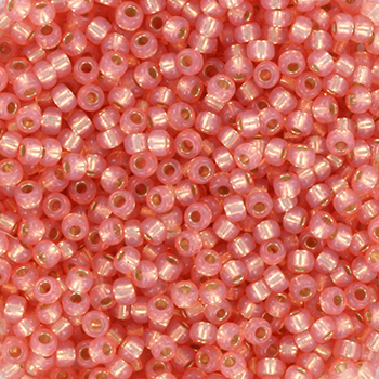 Miyuki seed beads 11/0 - silverlined alabaster dyed salmonKR-MISE11-642 [1]
