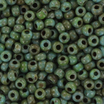 Miyuki seed beads 8/0 - opaque picasso turquoise blueKR-MISE08-4514 [1]