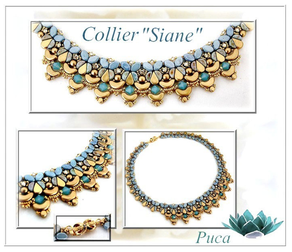 Margele Paros Par Puca 7 X 4 mm Green Aqua Opal Capri Gold [2]