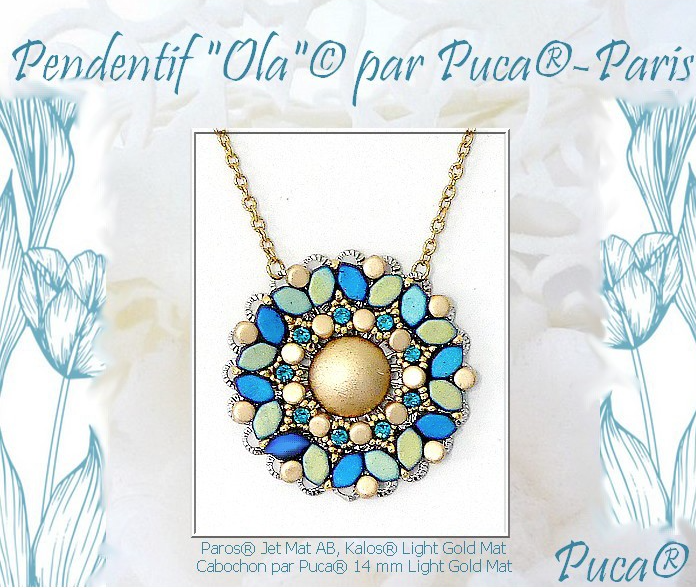 Margele Paros Par Puca 7 X 4 mm Green Aqua Opal Tweedy [3]