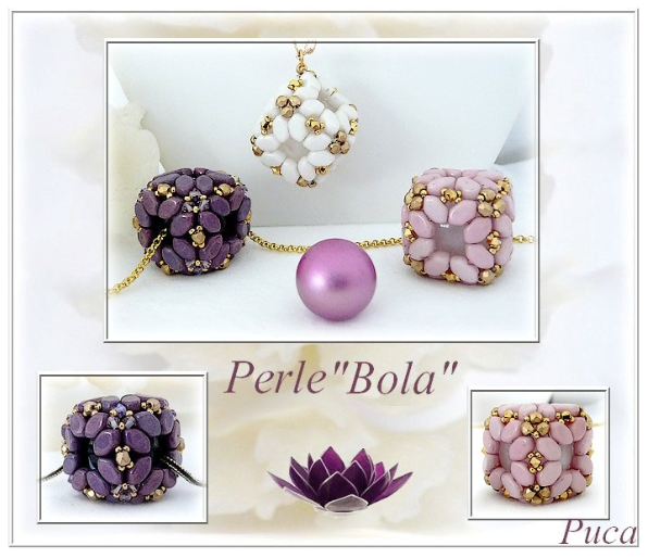 Margele Paros Par Puca 7 X 4 mm Light Rose Opal Capri Gold [4]