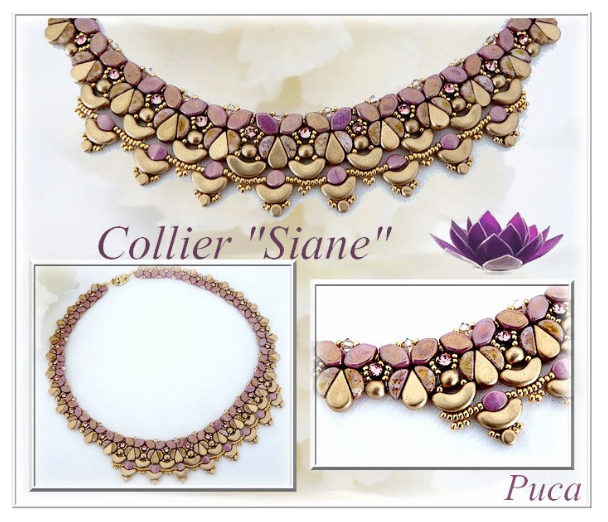 Margele Paros Par Puca 7 X 4 mm Light Rose Opal Tweedy [4]