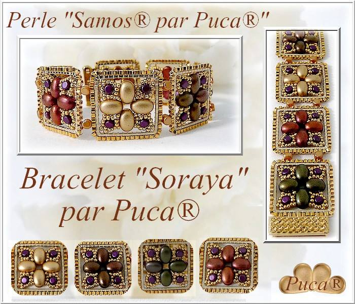 Margele Samos Par Puca 5 X 7 mm Ice Slushy Purple Grape [3]