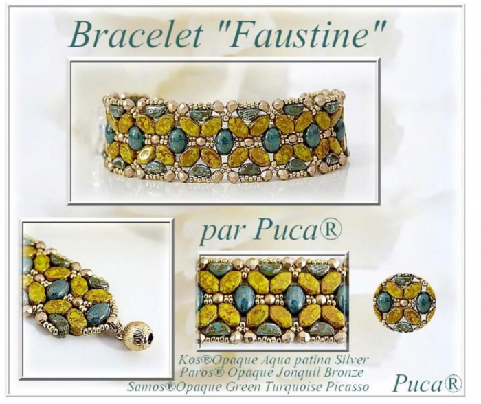 Margele Samos Par Puca 5 X 7 mm Opaque Green Turquoise [2]