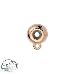 Stopper cu za 10 mm diametrul de 2.5 mm alama placata cu aur 24K [3]