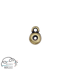 Stopper cu za 10 mm diametrul de 2.5 mm alama placata cu aur 24K [4]