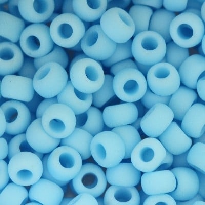 Margele Toho Round 8/0 opaque frosted blue turquoise TR 08 43F [1]