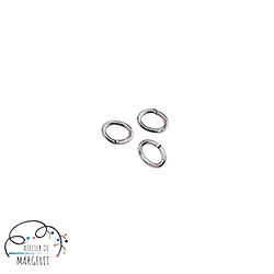 Zale ovale deschise 3x4 mm D 0.6mm alama placata aur roz [2]