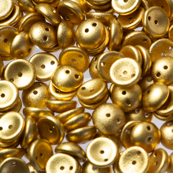 Margele cehesti diverse forme - Margele cehesti 2 hole Piggy 4x8 mm Gold Mat